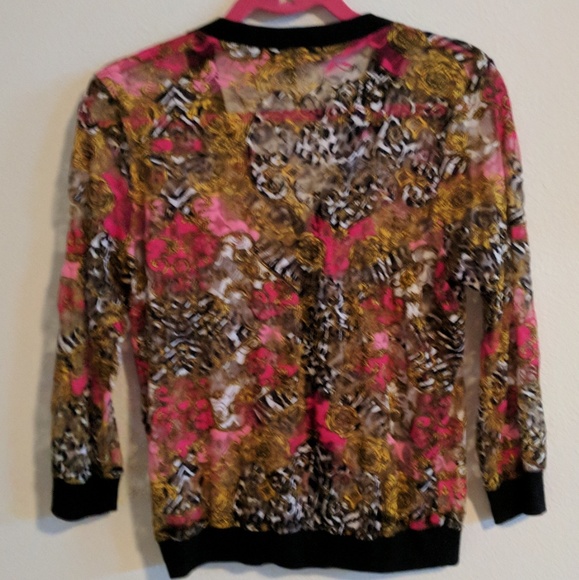 💲💲Mesh Animal Print, Tribal Zip-up - Picture 3 of 4